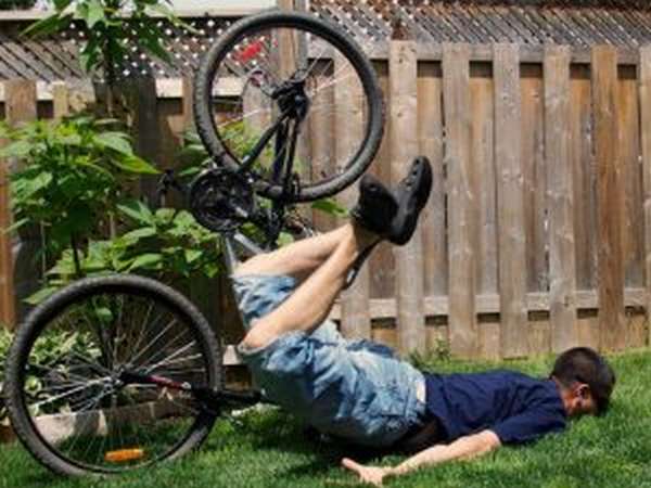 Падение с велосипеда - причина переломов костей лица